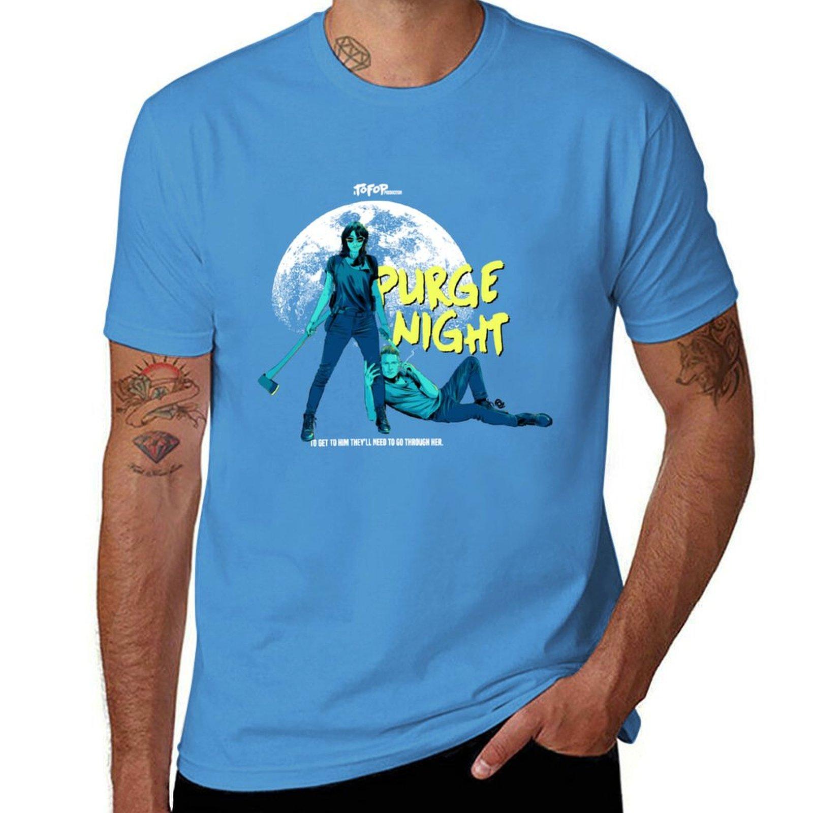 TOFOP Purge Night Tshirt kawaii clothes customizeds anime boys animal print mens graphic tshirts hip hop S