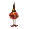 LED Fall Wreath Thanksgiving Long Leg Dwarf Wreaths Ornament With Maple Leaves Faceless Old Man Autumns Decorations For Front Door, Porch, Window