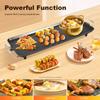 1500W Electric Barbecue Grill Large Electric Hibachi Griddle Portable Grill Panel Tabletop Grill Plate w/Five Gears Temperature