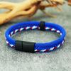 Stijlvolle Charm Touw Armbanden voor Mannen Wrap Armband Dubbele Vlecht Magnetische Sluiting Outdoor Kampeer Armbanden voor Hem