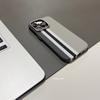 For MagSafe Carbon Fiber Relief Case for iPhone 17 Pro Max 15 16 Pro Phone Cover Camera Metal Frame Protective Shell Hard Coque