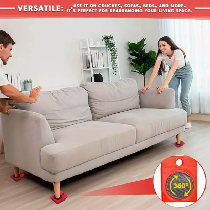 5Pcs/Set Heavy Duty Furniture Lifter Mover Roller with Wheel Bar Moving Device Lifting Helper Furniture Moving Transport Tool