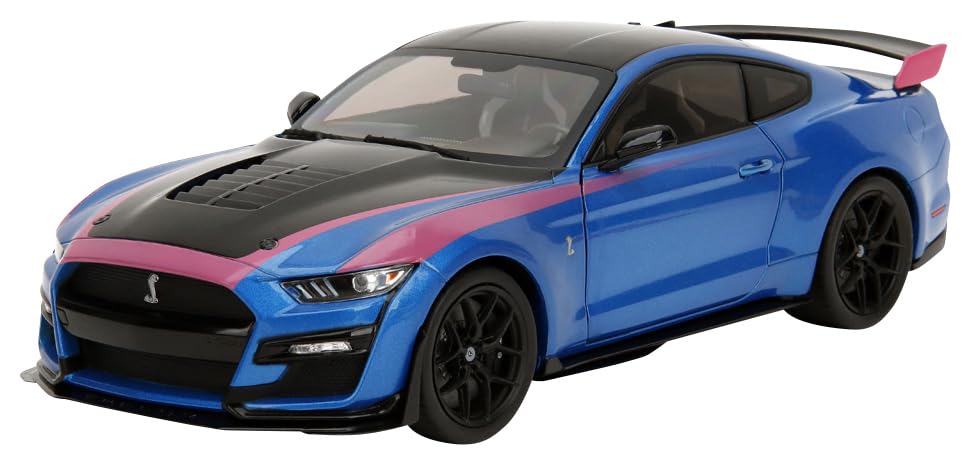 

Kyosho Jada Toys PINK SLIP Series Scale 2020 Ford Mustang Shelby GT500 Blue Finished Model JADA35723 1/18
