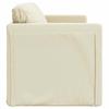 Floor Sofa with Sleeping Function Cream 112 x 174 x 55 cm Artificial Leather