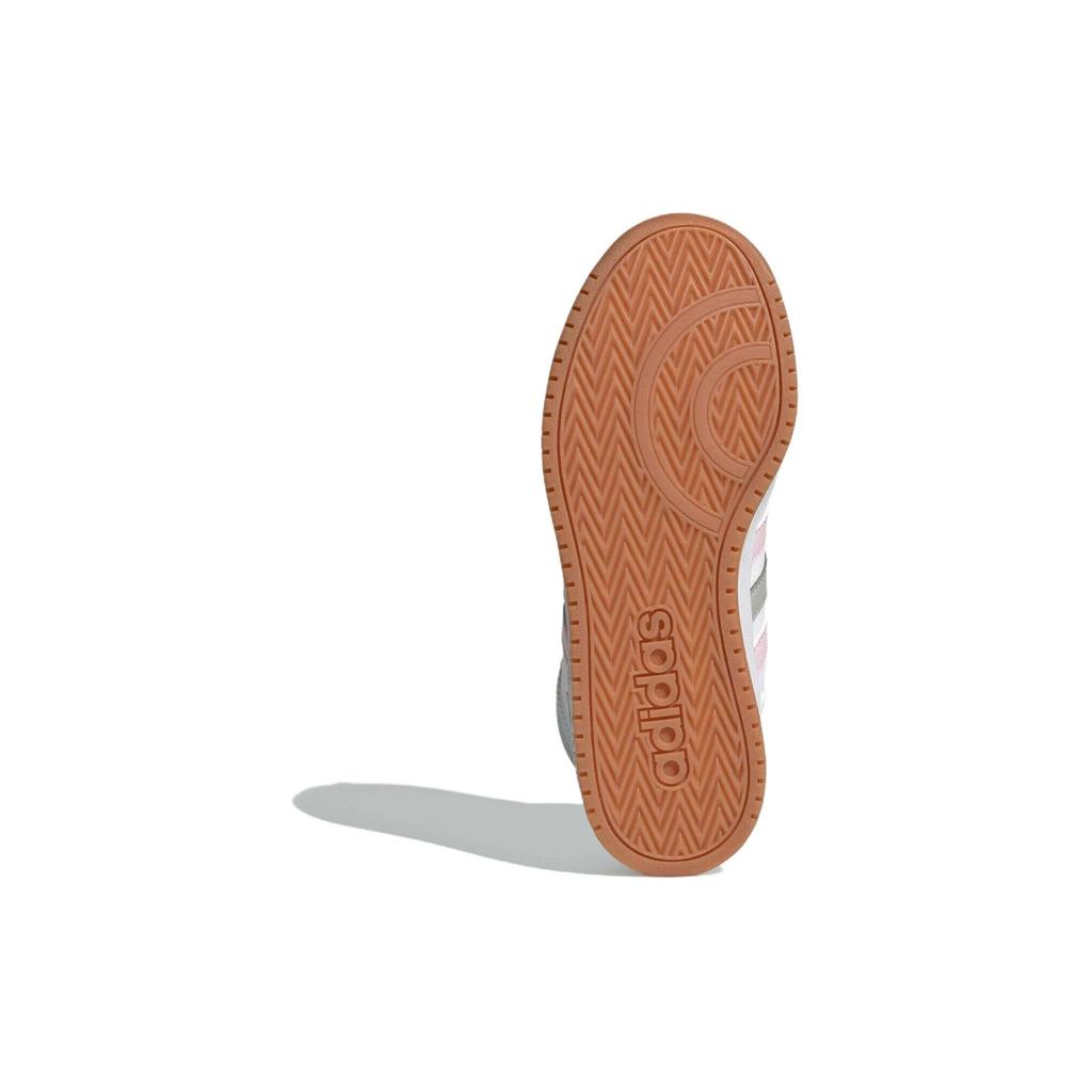 Adidas Neo Hoops 2.0 Mid Round Toe Synthetic Leather Non-Slip Wear-Resistant Lightweight Mid-Top Basketball Shoes Women Sneakers FY6020