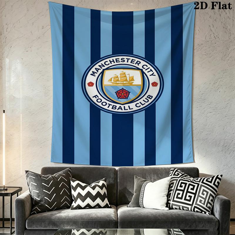 Manchester City Football Club Crest Bedding 1 Duvet Cover 2 Pillowcase Without Core Soft And Comfortable Christmas Birthday Gift Bedding Set