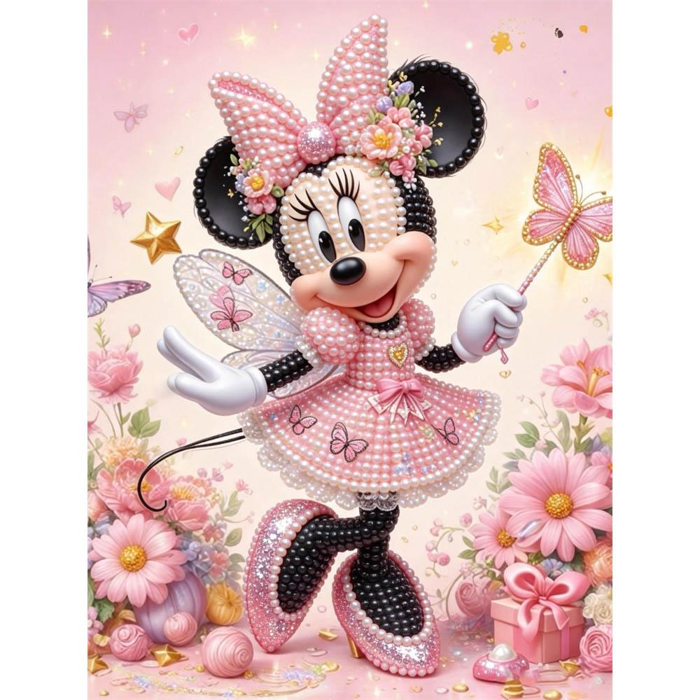 

Disney Minnie Artificial Pearl Artwork A Handmade Gift That Can Be Used for Wall Decoration and Is Suitable for Both Home and Office Environments 35x45cm