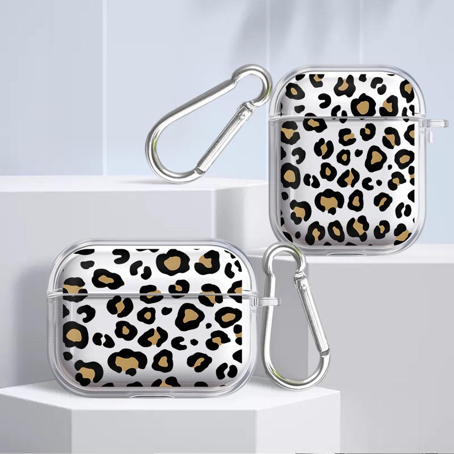 Clear Earphone Cases Cover Case For Airpods 1 Pro3 3 4 Pro Pro2 2 Leopard Fashion Spots