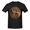 Unisex Tree Of Life Yin Yang Spiritual Natural Balance T Shirt Streetwear Oversized Cotton Crewneck Custom Sleeve Unisex Tshirt