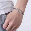Vintage Oxidized Copper Mens Bracelet With Geometric Design Unisex Retro Style Gift