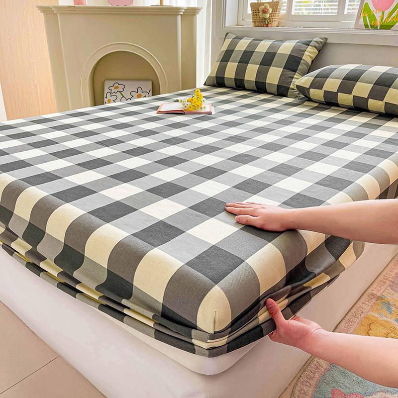 Baumwoll-Bettlaken mit Gummizug Niedliche bedruckte Matratzenauflage für Kinder Cartoon Reine Baumwolle Bettwäsche (ohne Kissenbezug)