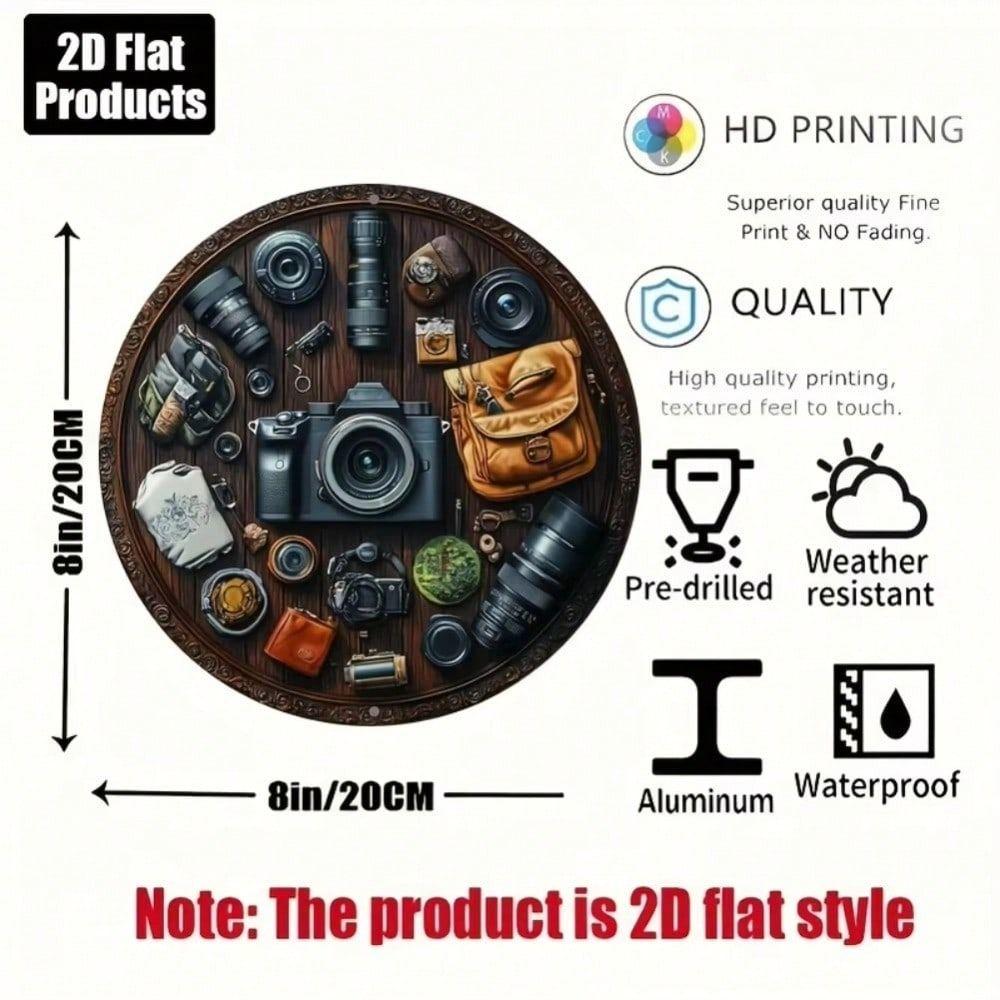 Hand Painted Metal Tin Art Wall Decor 20x20cm