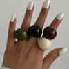 Ingemark Vintage Onregelmatige Gladde Hars Plastic Ringen voor Vrouwen Nieuwe Trend Boho Geometrische Vingerringen Esthetische Feest Sieraden