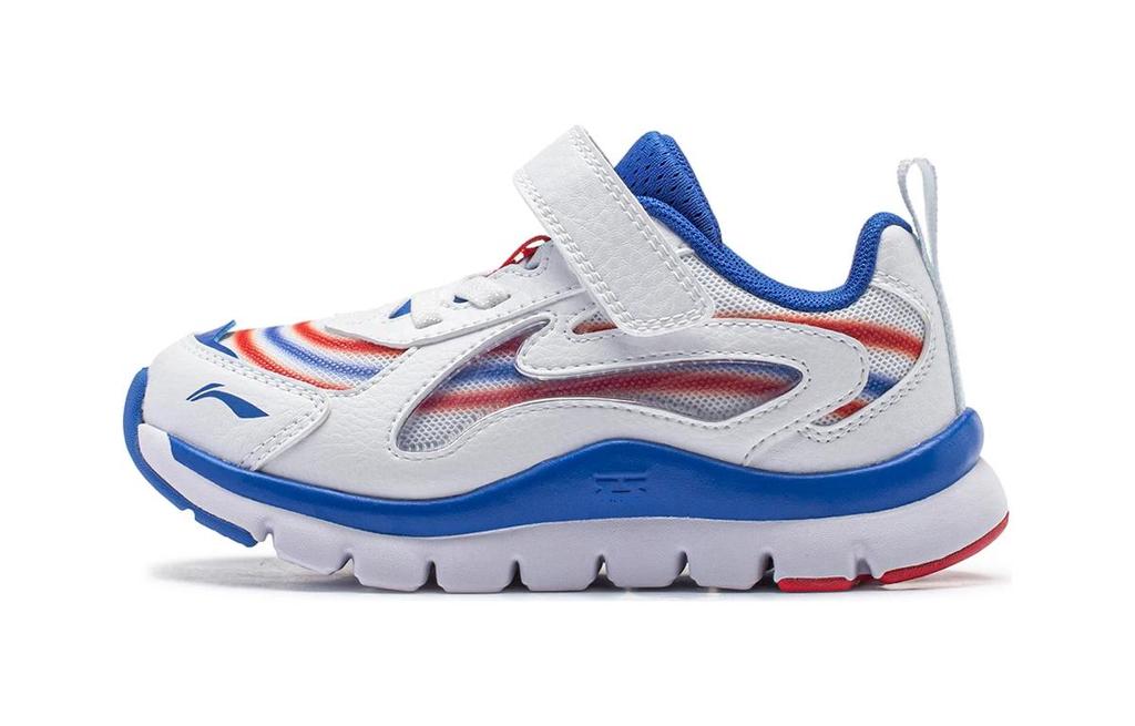 Li Ning YOUNG Starlight Cushioning, Wear Resistant Low top Kids Lifestyle Shoes Blue White Pre school YKNU028-1