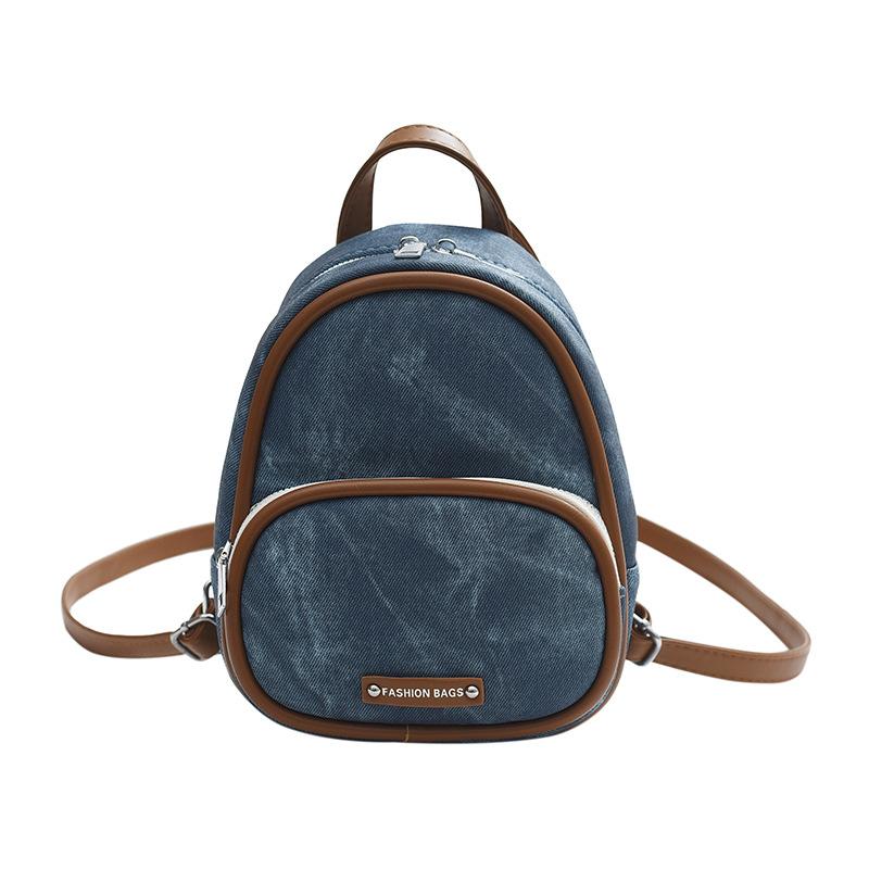 Schoolbag fashion mini small bag women's 1011 spring new trend foreign style backpack simple texture travel small backpack