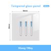 White LED Indicator Light Switch Panel Glass Piano Key Self-reset Wall Switch socket,UK FR EU Universal USB Electrical Outlet