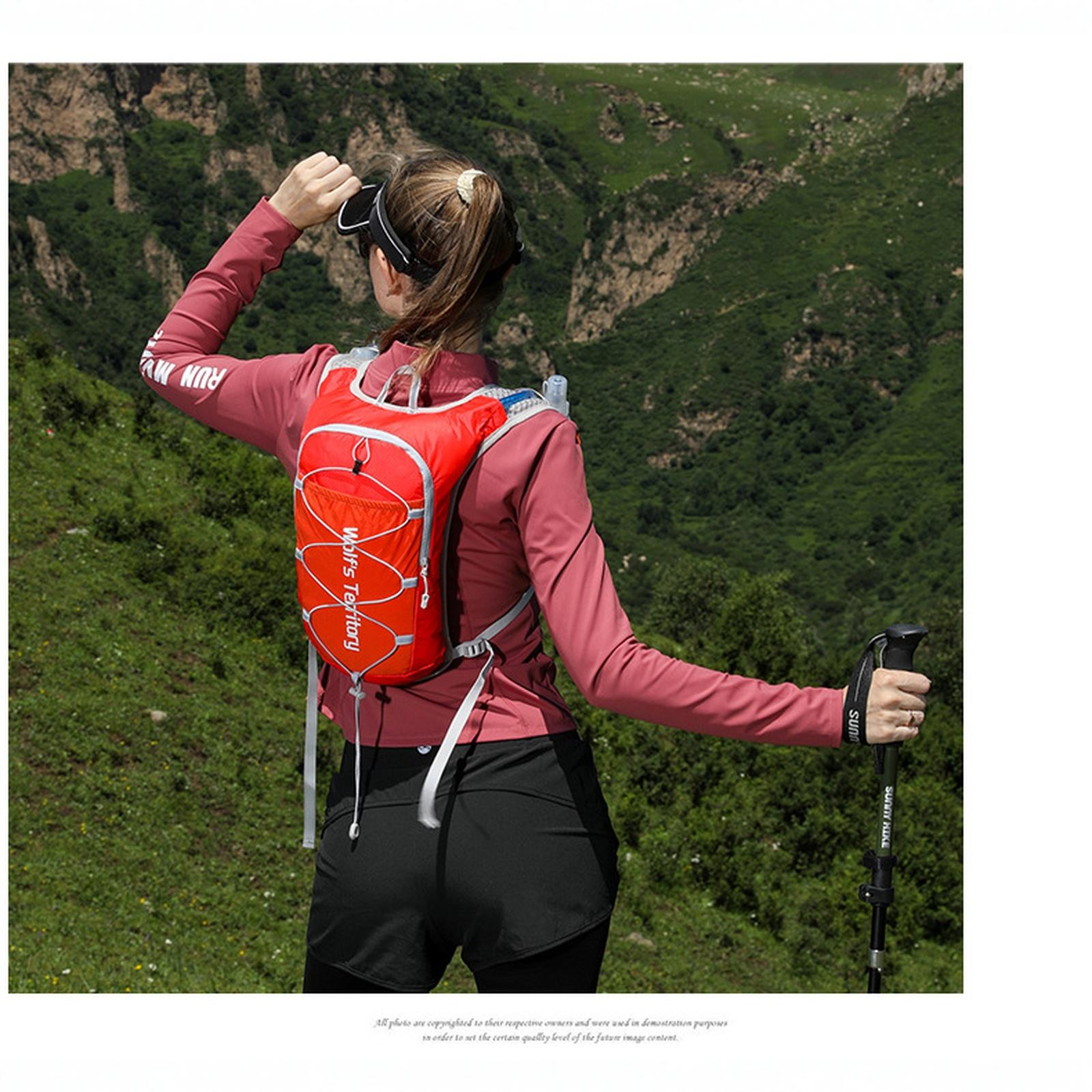 

Легкий беговой жилет Светоотражающий жилет безопасности для активного отдыха Велоспорт Альпинизм Пеший туризм Спорт Хранение стакана для воды Органайзер для телефона One Size оранжевый