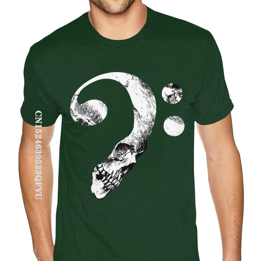 Bass Clef Skull Music Notes Cotton Plus Size For Men Corlorful Custom Oversized Anime Tshirt Men Tees England Style