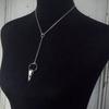 Hip Hop Punk Silver Color Stereo Crow Skull Tassels Pendant Necklace for Women Men Hallowmas Party Gothic Jewelry Accessory Gift