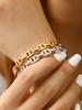 Fashion Simple Temperament Senior Sense Of Stainless Steel Plated Gold Pig Nose Bracelet Women'S Jewelry