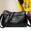 Large Capacity Casual Ladies Medium Mother Bag Fashion Embossed Shoulder Bag Atmospheric Elegant Messenger Bag Handbag