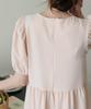 Ppaeppae Round Neck Puff Sleeve Tiered Long Dress