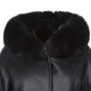 La Belle Shinyoung Fur Napa Fox Hood Reversible Long Coat Lb115ct