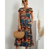Women's Loose Cotton Linen Summer Dress with Round Neck and Pocket