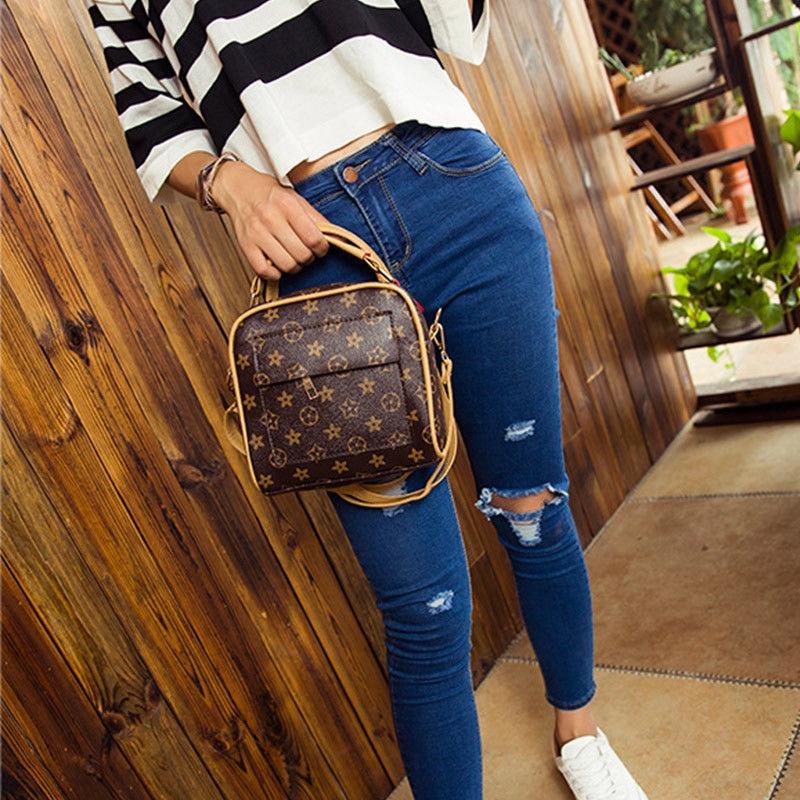 Fashionable Retro Pu Leather Shoulder Bag With Elegant Lock Design For Women