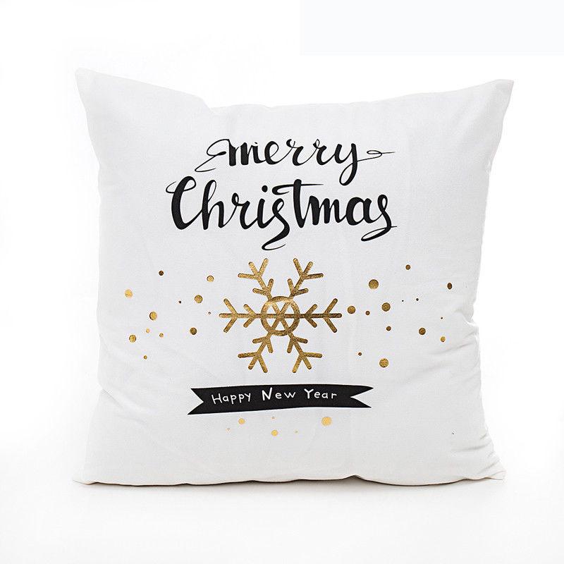 

Чехол Рождественская Подушка Блеск Хлопок Лен Накидка на Диван Наволочка Домашний Декор Style1-I
