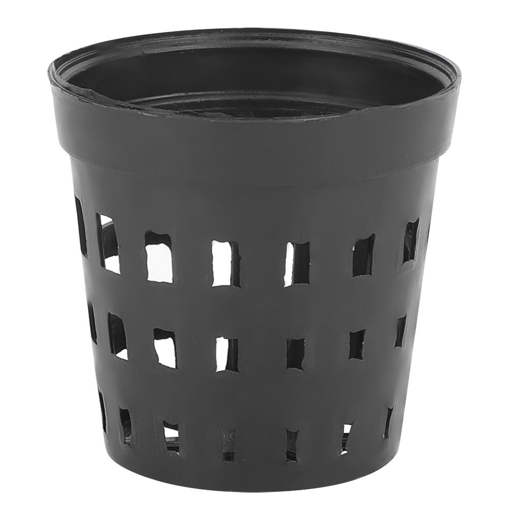 30PCS Black Plastic Aquarium Planting Baskets, Hydroponic Grass Cultivate Basket with Drainage Holes for Fish , Water Plants