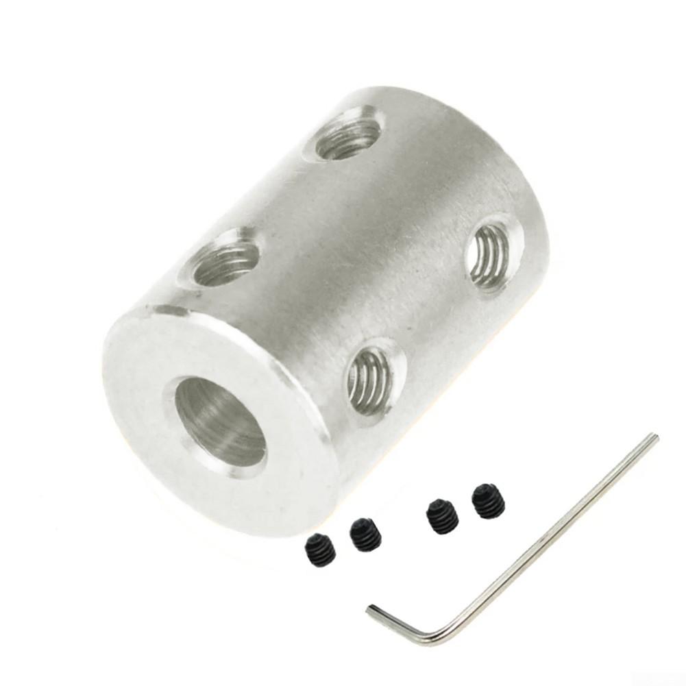 45 Steel Motor Coupling Connector Sleeve 8mm 10mm with 4mm Screw Hole Diameter