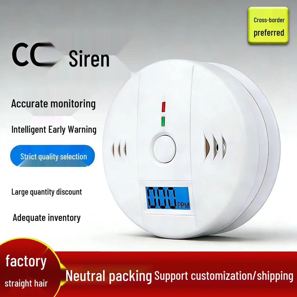 Battery-Powered Indoor Carbon Monoxide and Gas Detector