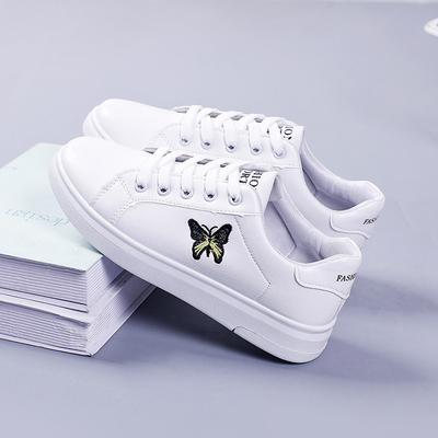 Little White Shoes Women's Board Shoes 2025 Spring and Autumn New Low-top Single Shoes Women's Korean Version Versatile Flat-bottomed Casual Sports