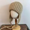 Liu Zhimin Coarse Wool Ear Protection Hat Women's Autumn and Winter Flying Hat Balaclava Hat Shows a Small Face Knitted Lei Feng