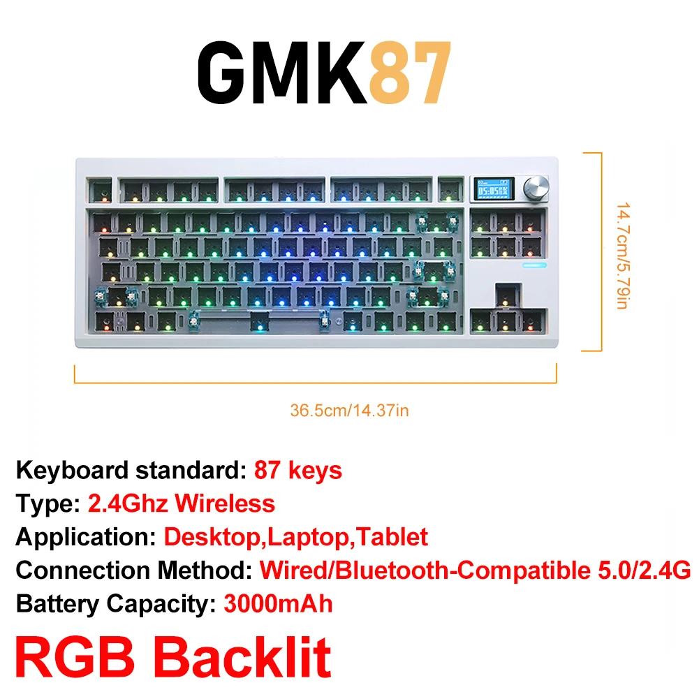 GMK87 GMK67 Mechanical Keyboard Kit Gaming Keyboard RGB Backlit Hotswap VIA-programmable Bluetooth 2.4G Wireless Hot-swap Keyboa