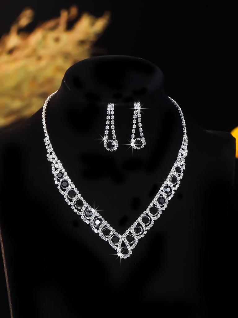 Alloy Necklace Set - Fashionable Banquet Jewelry Chain For Women - Bridal Wedding Jewelry Set