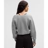 Lululemon Brushed Cotton Reversible Crossover Sweater Silver Drop
