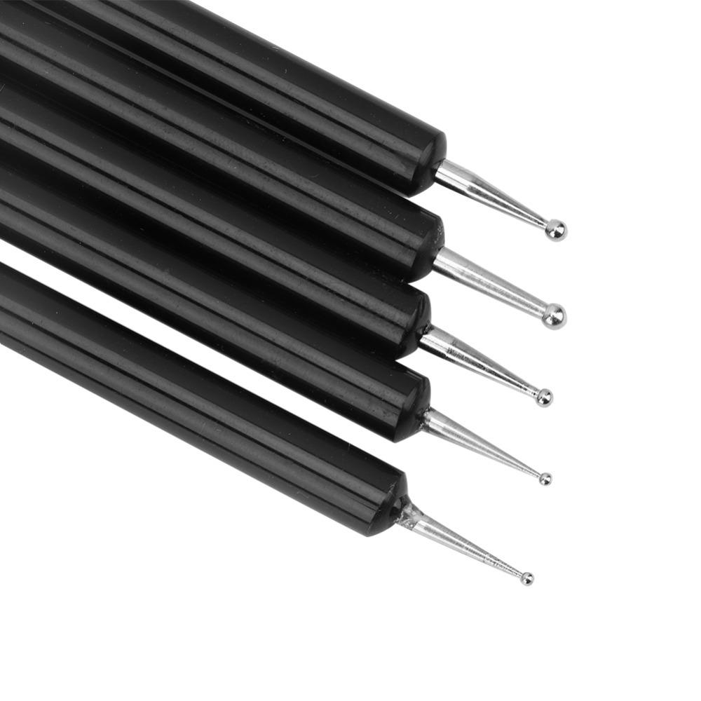 5PCS Round Tip Double Ended Stylus Pen Acrylic Shank Pottery Modeling Tool  Nail Art DIY