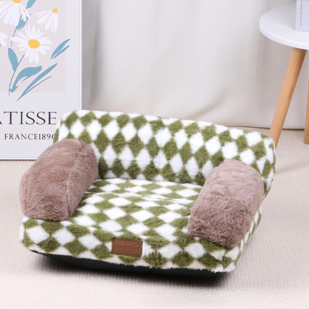 Dog cat rabbit velvet sofa medium and small dog open type warm thickened cat nest pet nest
