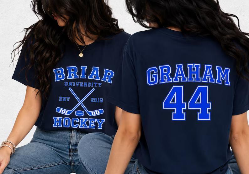Summer Briar University Graham 44 Tshirt Off Campus Inspired Crewneck Hockey Romance Tshirt Gift Tops