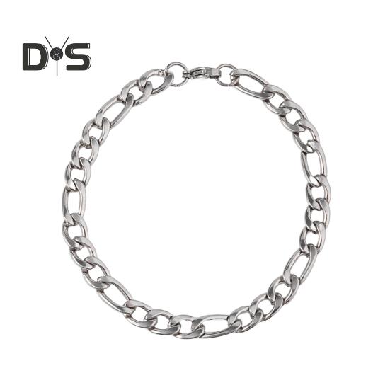 

Мужской браслет с толстой полой цепочкой и карабином, однотонная полированная нержавеющая сталь, витая цепочка в стиле панк для уличных клубных вечеринок B