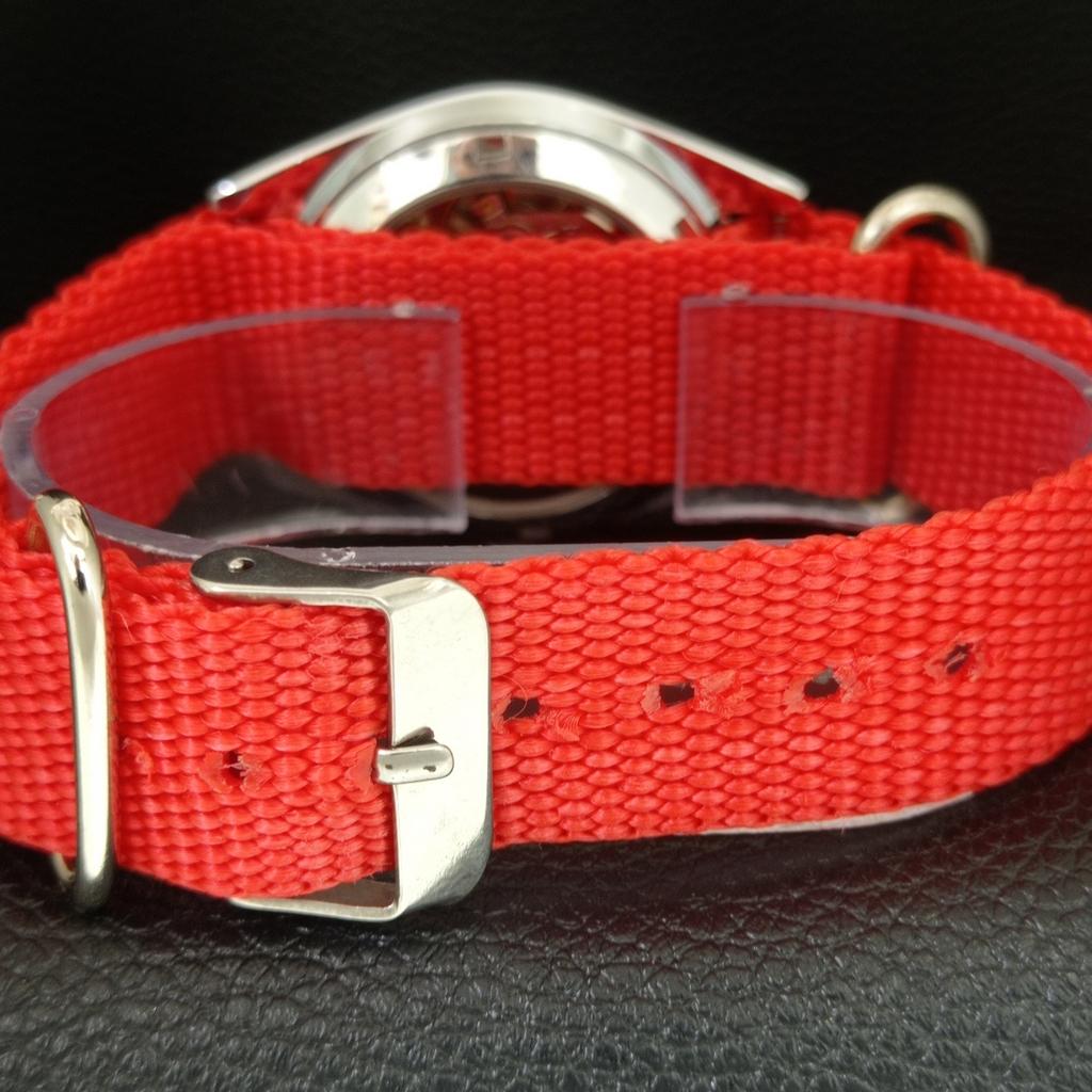 AUTOMATIC VINTAGE REFURBISHED SEIKO 5 6309A JAPAN MENS RED DIAL WATCH a442296-1