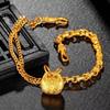 Women's 24K Gold Beast - Faced Bell Bracelet | Double - Faced Bell Design, Enamel - Detailed, Easy Clasp, Bold & Lively