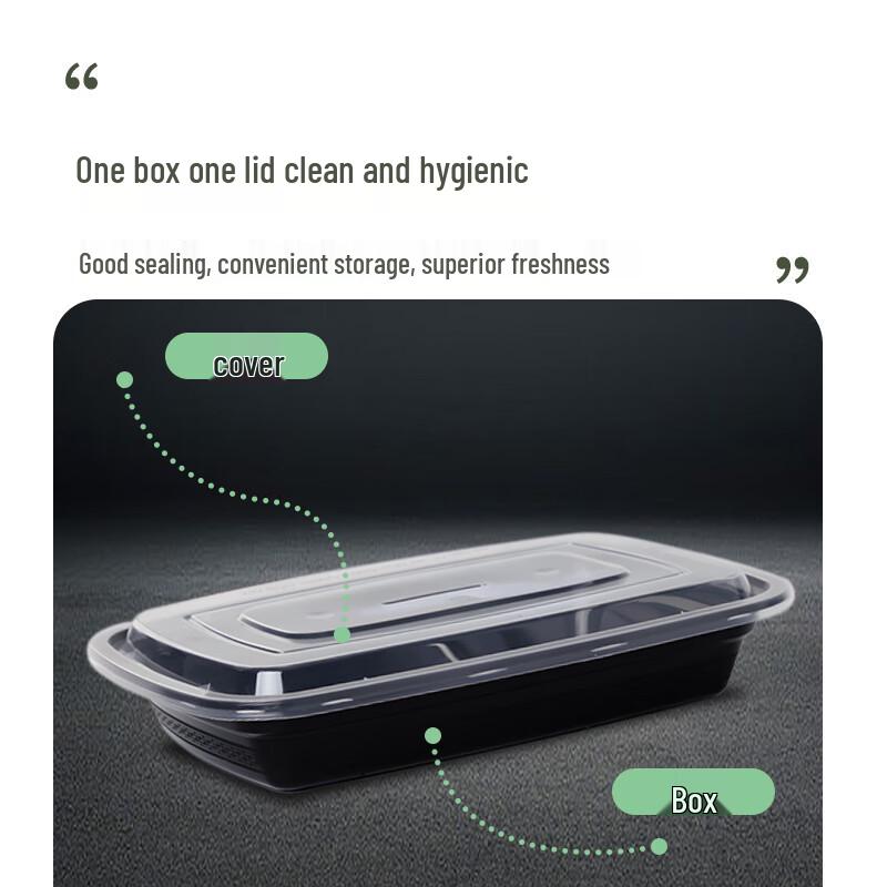 Ronghe Disposable Square Takeout Meal Boxes