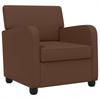 Armchair Brown Faux Leather