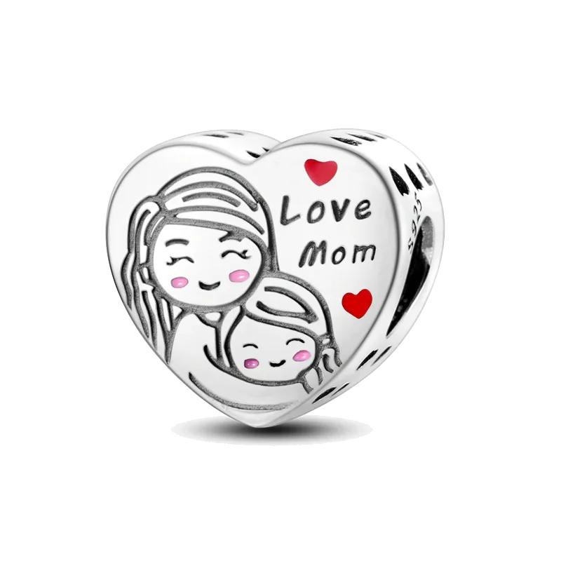 New Copper Charms Cat Moon Love Heart Beads Fit Original Pan Bracelet Making Woman Jewelry Fashion Pendant Gift