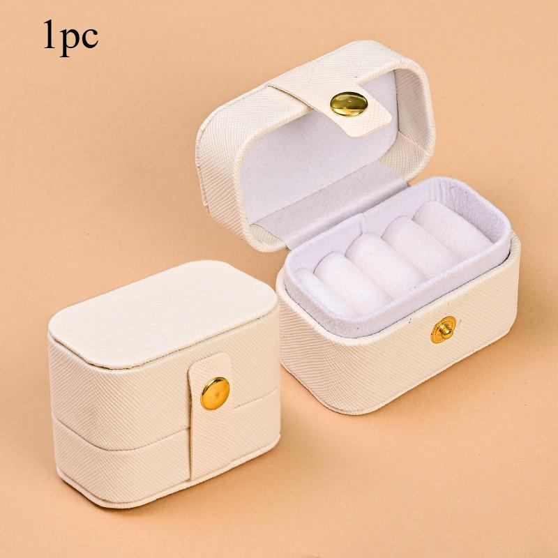 Mini Jewelry Storage Box, with A Button Flip Decoration Storage Box, Simple Ring Necklace Earrings Storage Box, Display Gift Box