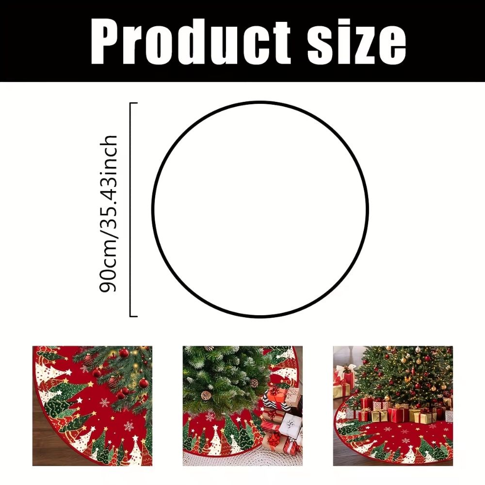 Snowman Christmas Tree Mat Snowflake Christmas Decorations Sweet Tree Base Blanket Winter