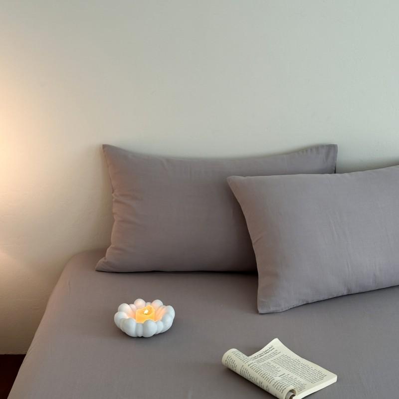 Cotton Pillowcase Set 48x74cm Anti-Oil Stain Washable Bedding Couples Modern Minimalist Home Use
